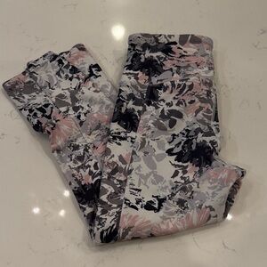 Balance Collection Floral Print Women's Jeggings - Pink, Black, Gray